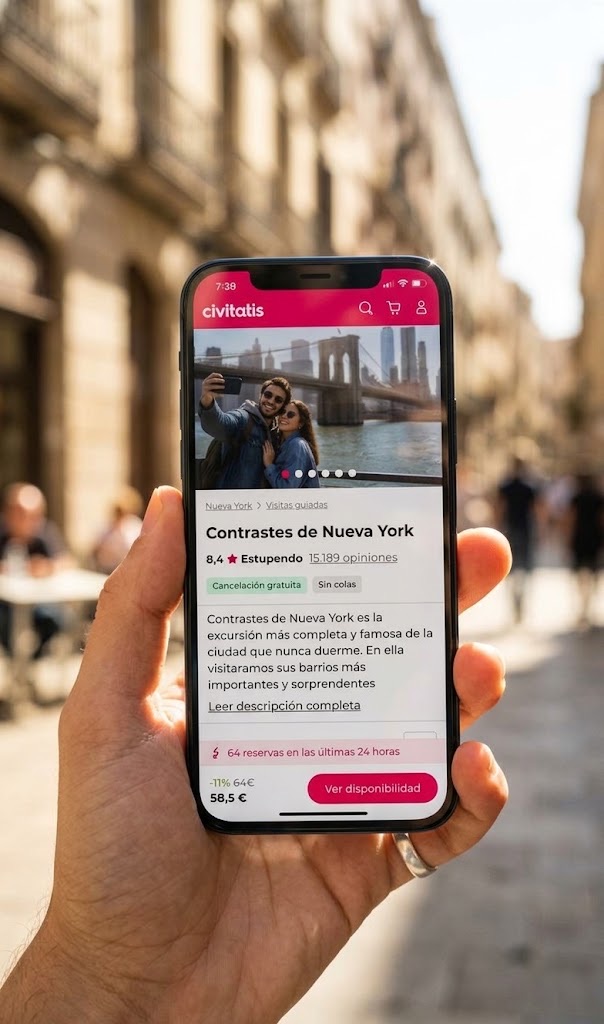 Civitatis app — activity detail, lifestyle