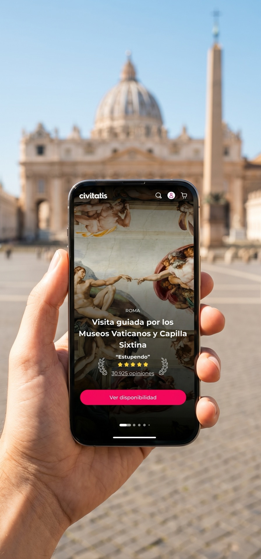 Civitatis app — PDP Roma lifestyle