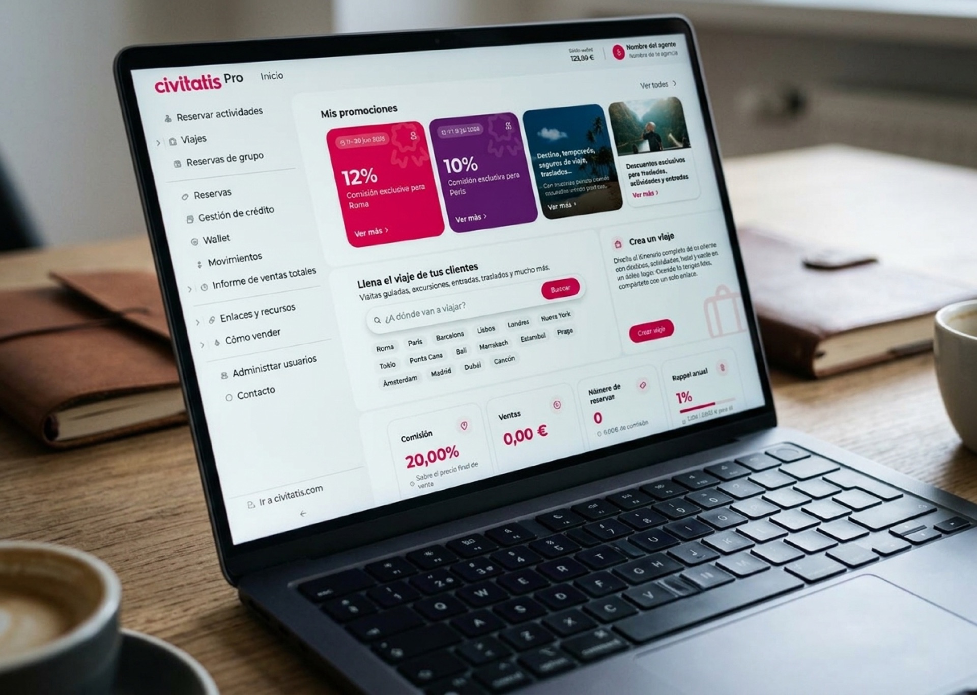 Civitatis Pro — B2B dashboard
