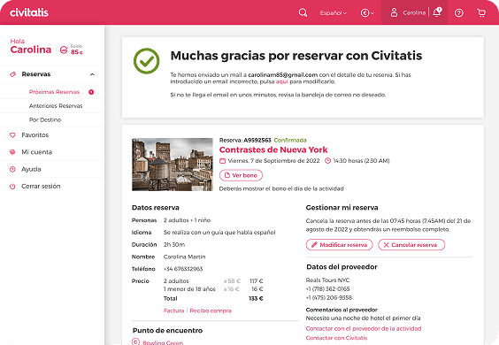 Thank you page before: cross-sell section buried below the fold