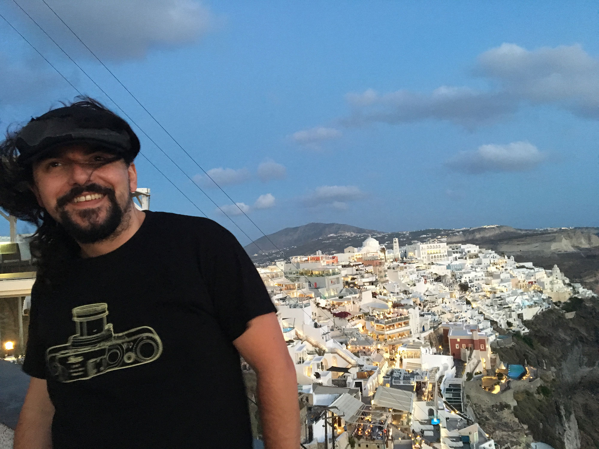 Fernando Giménez in Santorini, Greece