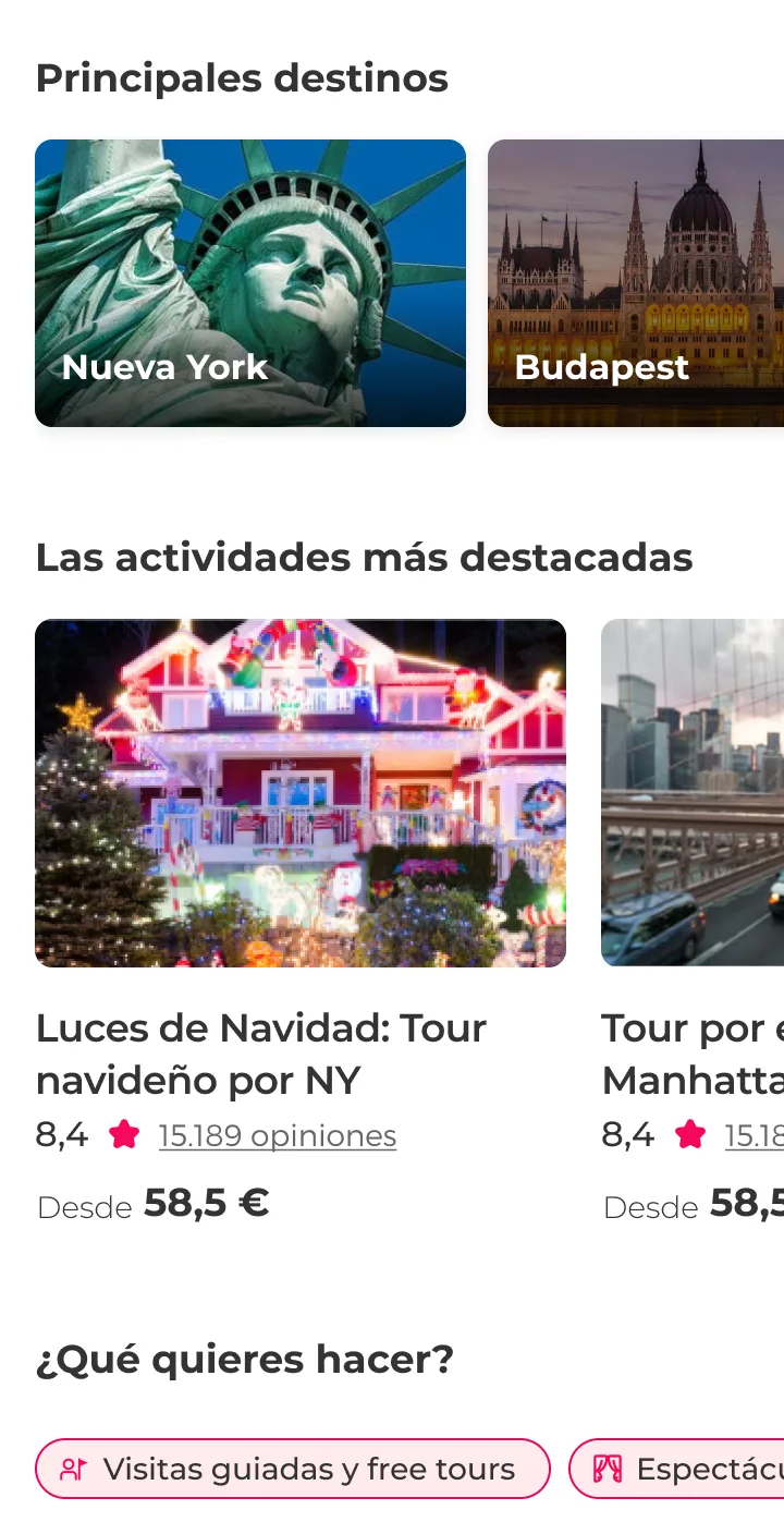 Home page redesign, detail crop