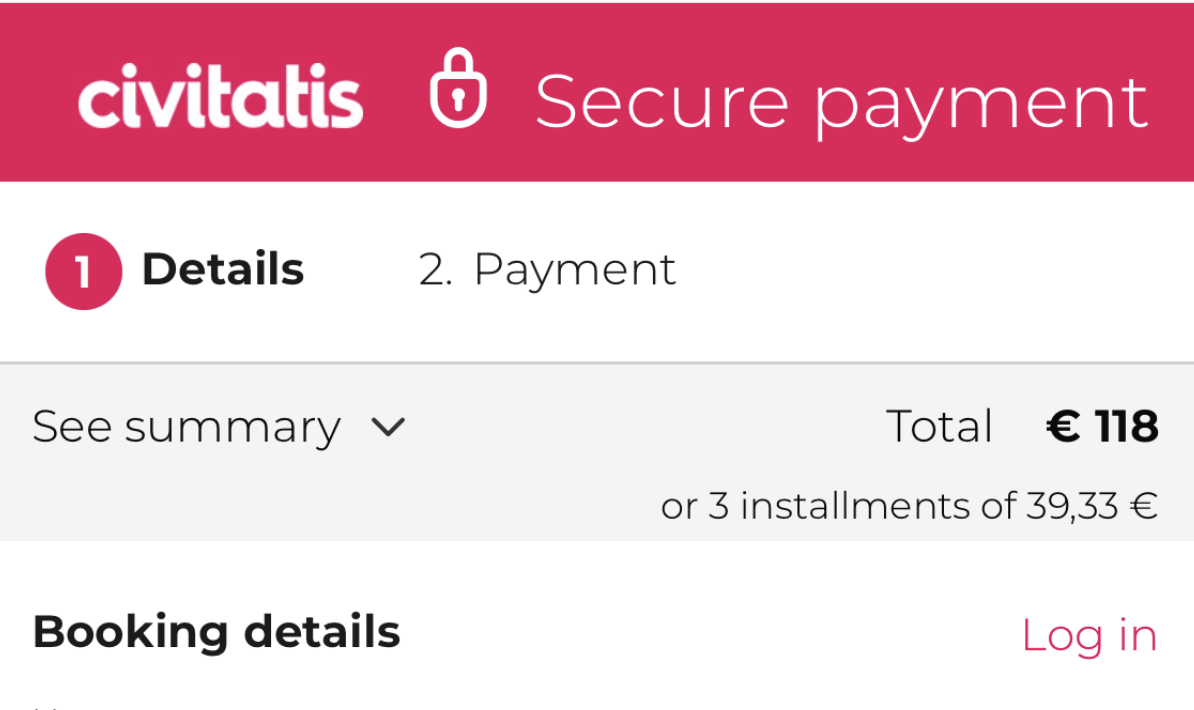 Trust & confidence — secure payment page
